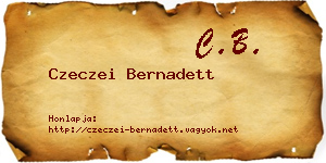 Czeczei Bernadett névjegykártya