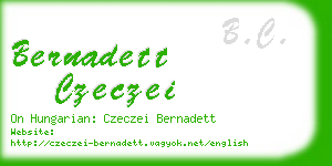 bernadett czeczei business card